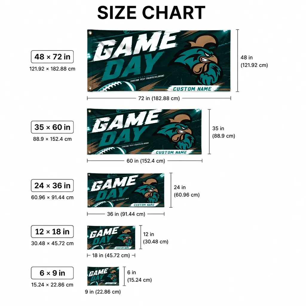 Coastal Carolina Chanticleers House Flag Personalized Action Streaks Green High Quality Coastal Carolina Chanticleers House Flag Personalized Action Streaks Green High Quality