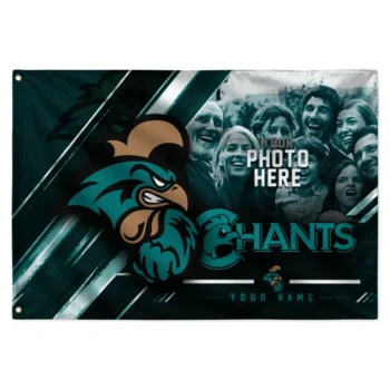 Coastal Carolina Chanticleers House Flag Personalized Diagonal Stripes Green Best Selling