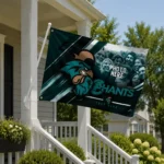 Coastal Carolina Chanticleers House Flag Personalized Diagonal Stripes Green Best Selling