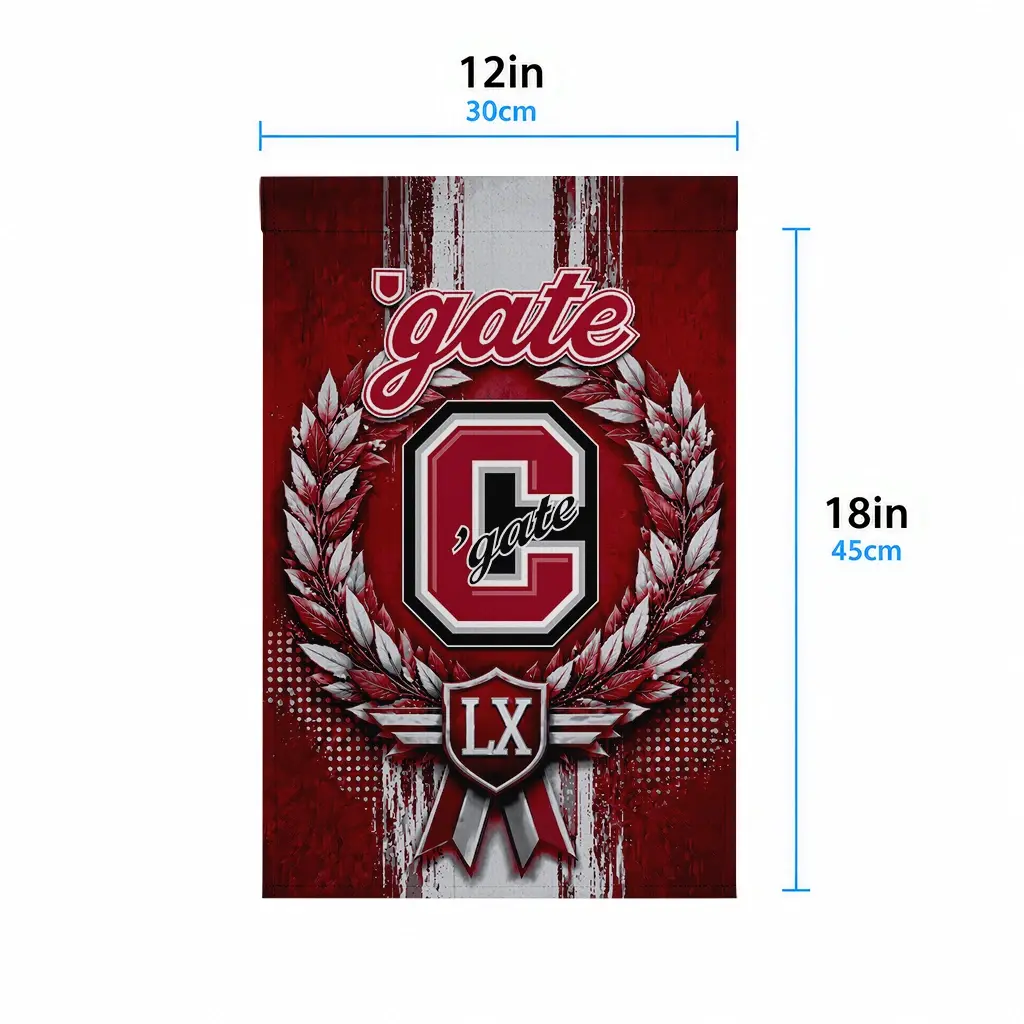 Colgate Raiders Garden Flag Customized Laurel Wreath Maroon High Quality Colgate Raiders Garden Flag Customized Laurel Wreath Maroon High Quality