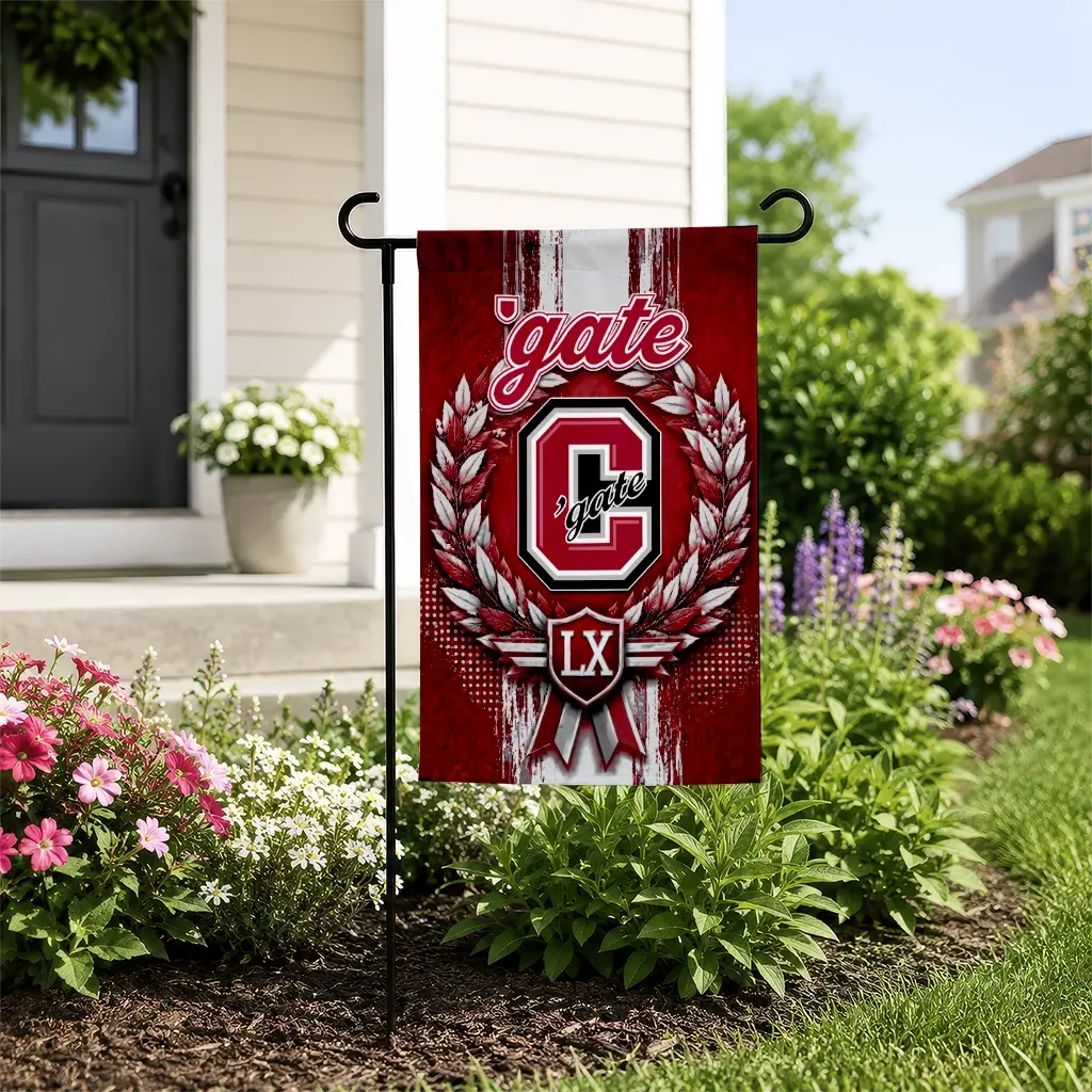 Colgate Raiders Garden Flag Customized Laurel Wreath Maroon New Arrival Colgate Raiders Garden Flag Customized Laurel Wreath Maroon New Arrival