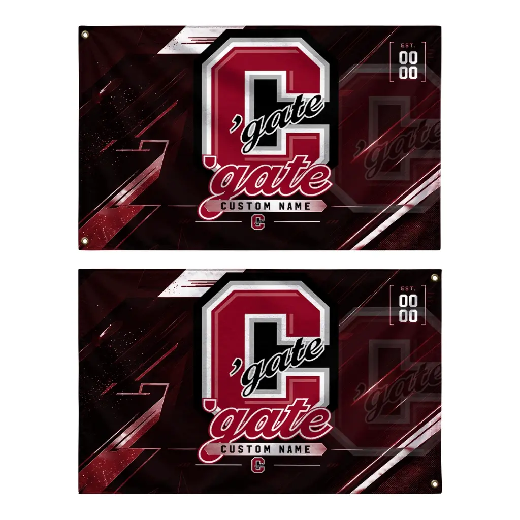 Colgate Raiders House Flag Customized Speed Slashes Maroon Fashion Forward Colgate Raiders House Flag Customized Speed Slashes Maroon Fashion Forward