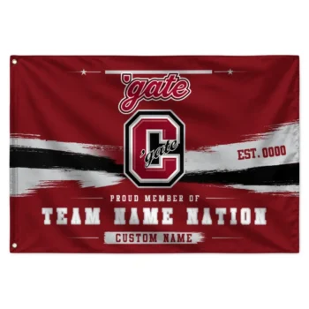 Colgate Raiders House Flag Personalized Brushed Streaks Maroon Best Selling