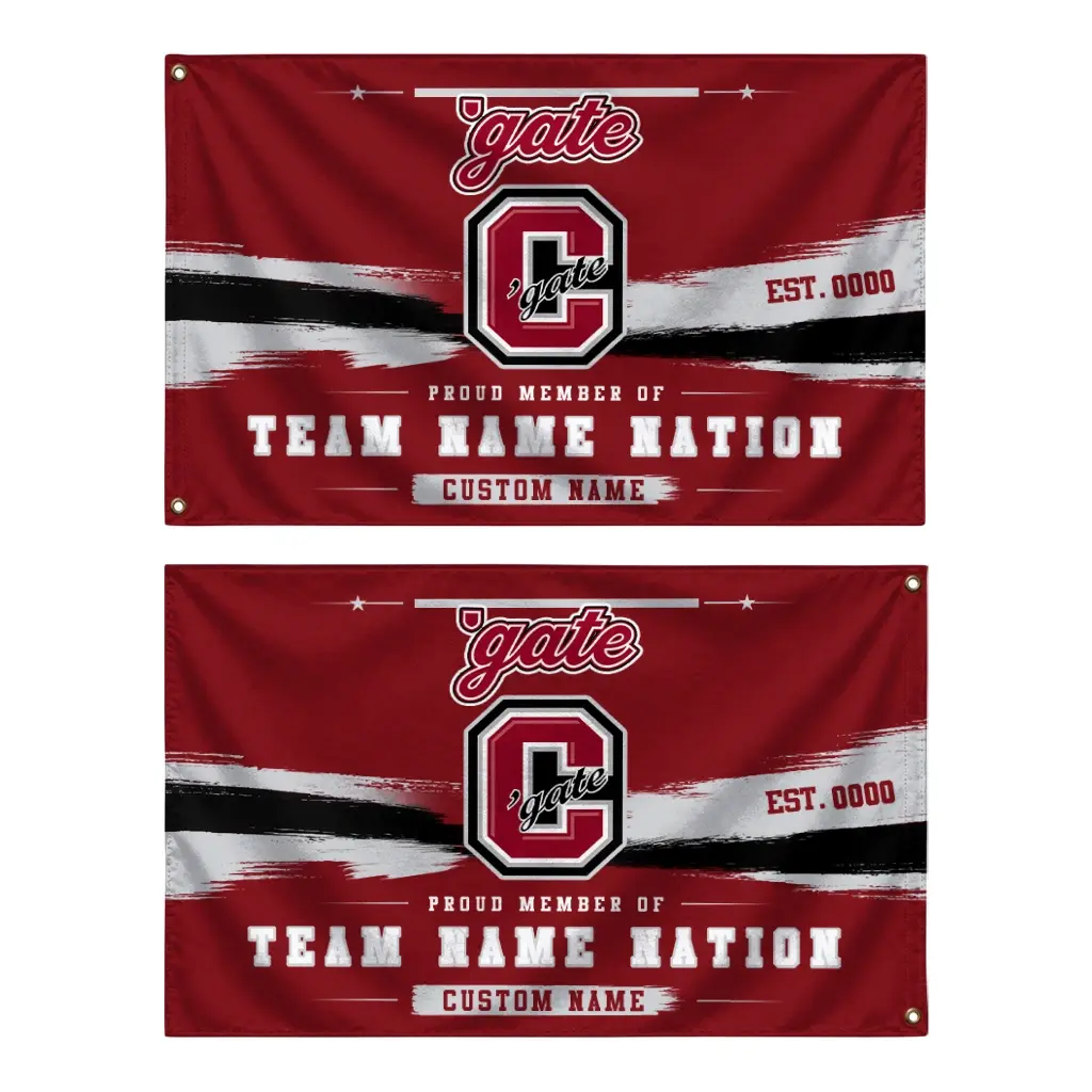 Colgate Raiders House Flag Personalized Brushed Streaks Maroon Fashion Forward Colgate Raiders House Flag Personalized Brushed Streaks Maroon Fashion Forward
