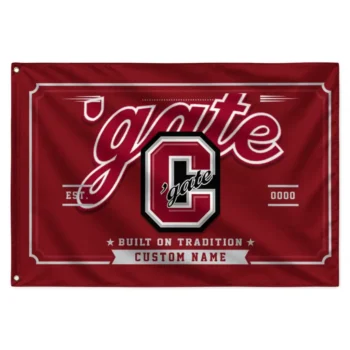 Colgate Raiders House Flag Personalized Ornate Border Maroon Best Selling