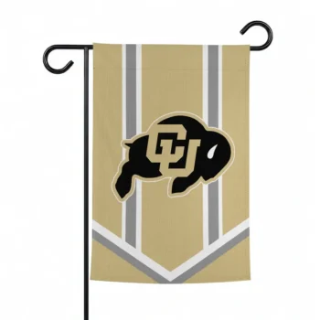 Colorado Buffaloes Garden Flag Custom Chevron Stripes Gold Best Selling