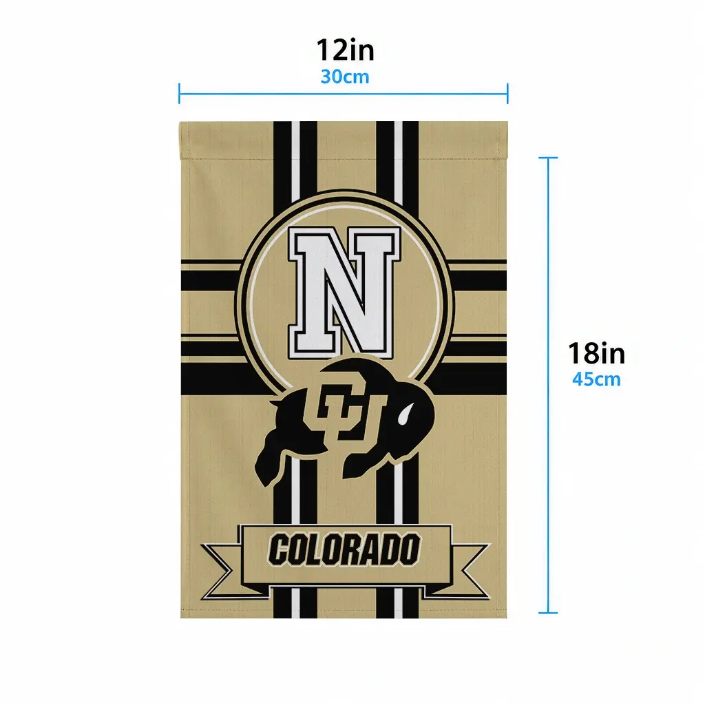 Colorado Buffaloes Garden Flag Custom Circle Medallion Gold High Quality Colorado Buffaloes Garden Flag Custom Circle Medallion Gold High Quality