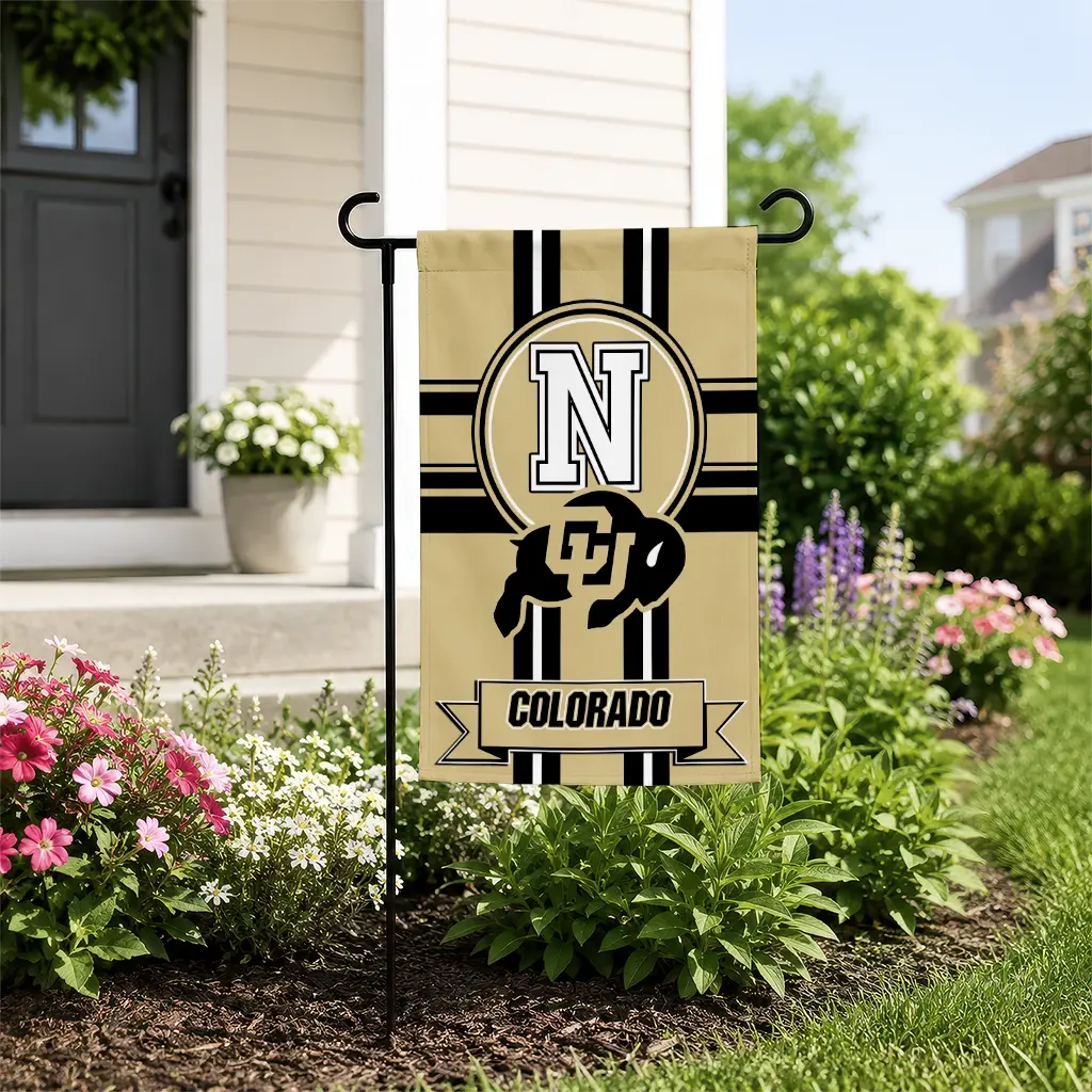 Colorado Buffaloes Garden Flag Custom Circle Medallion Gold New Arrival Colorado Buffaloes Garden Flag Custom Circle Medallion Gold New Arrival