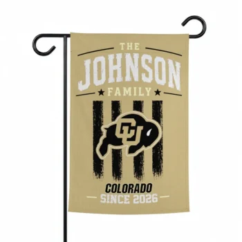 Colorado Buffaloes Garden Flag Personalized Distressed Stripes Gold Best Selling