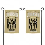 Colorado Buffaloes Garden Flag Personalized Distressed Stripes Gold Best Selling