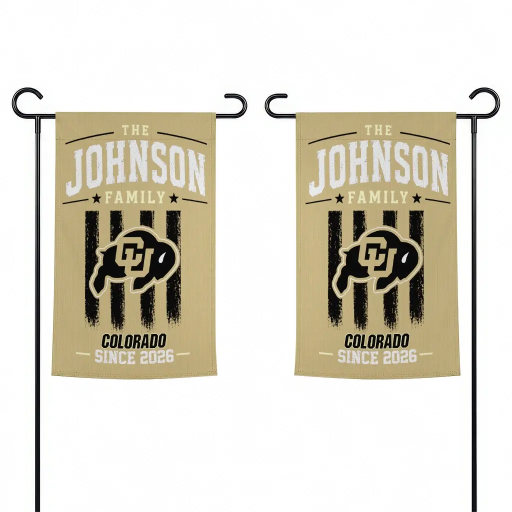 Colorado Buffaloes Garden Flag Personalized Distressed Stripes Gold Fashion Forward Colorado Buffaloes Garden Flag Personalized Distressed Stripes Gold Fashion Forward