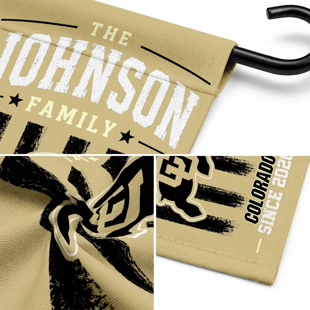 Colorado Buffaloes Garden Flag Personalized Distressed Stripes Gold Latest Model Colorado Buffaloes Garden Flag Personalized Distressed Stripes Gold Latest Model