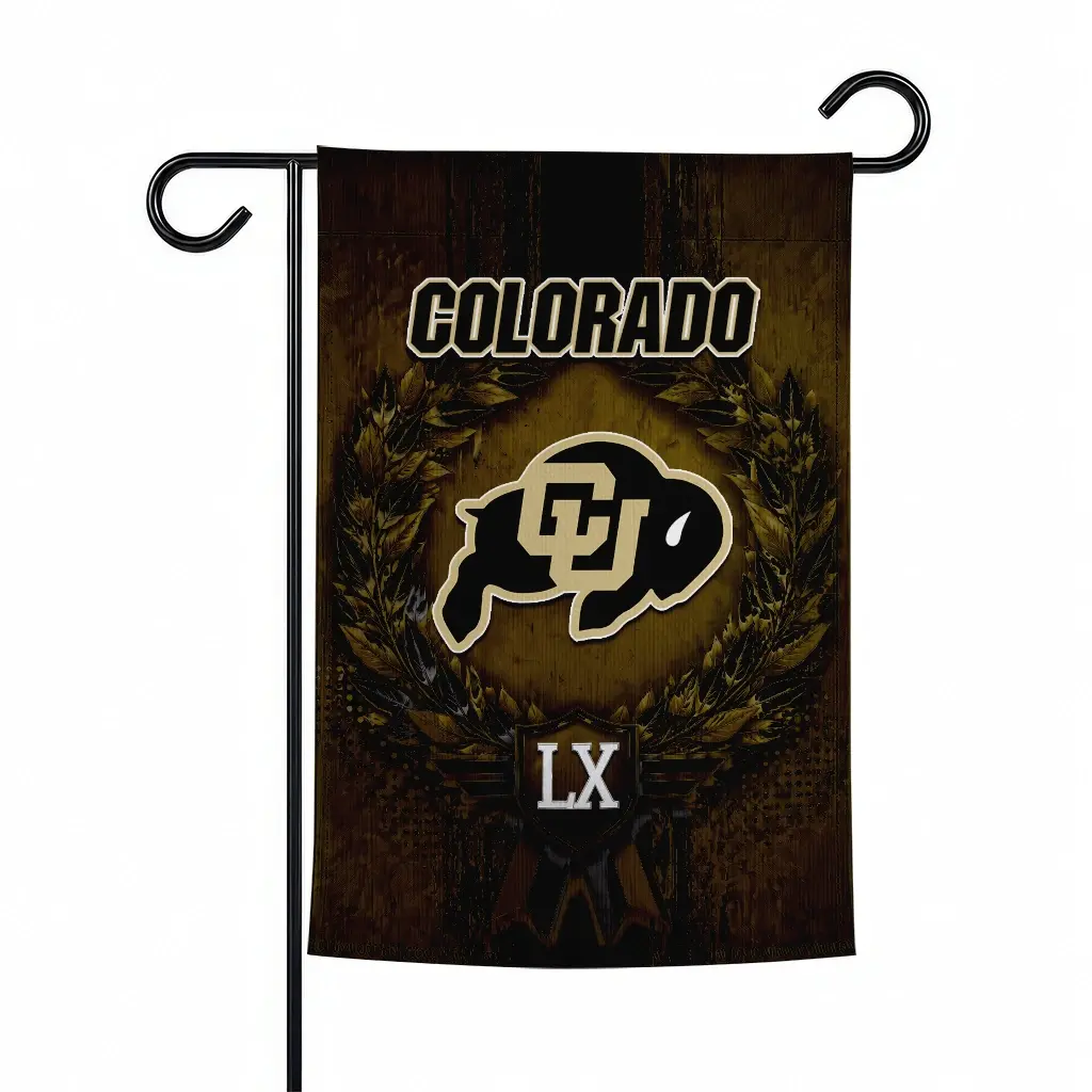 Colorado Buffaloes Garden Flag Personalized Laurel Wreath Gold Best Selling Colorado Buffaloes Garden Flag Personalized Laurel Wreath Gold Best Selling