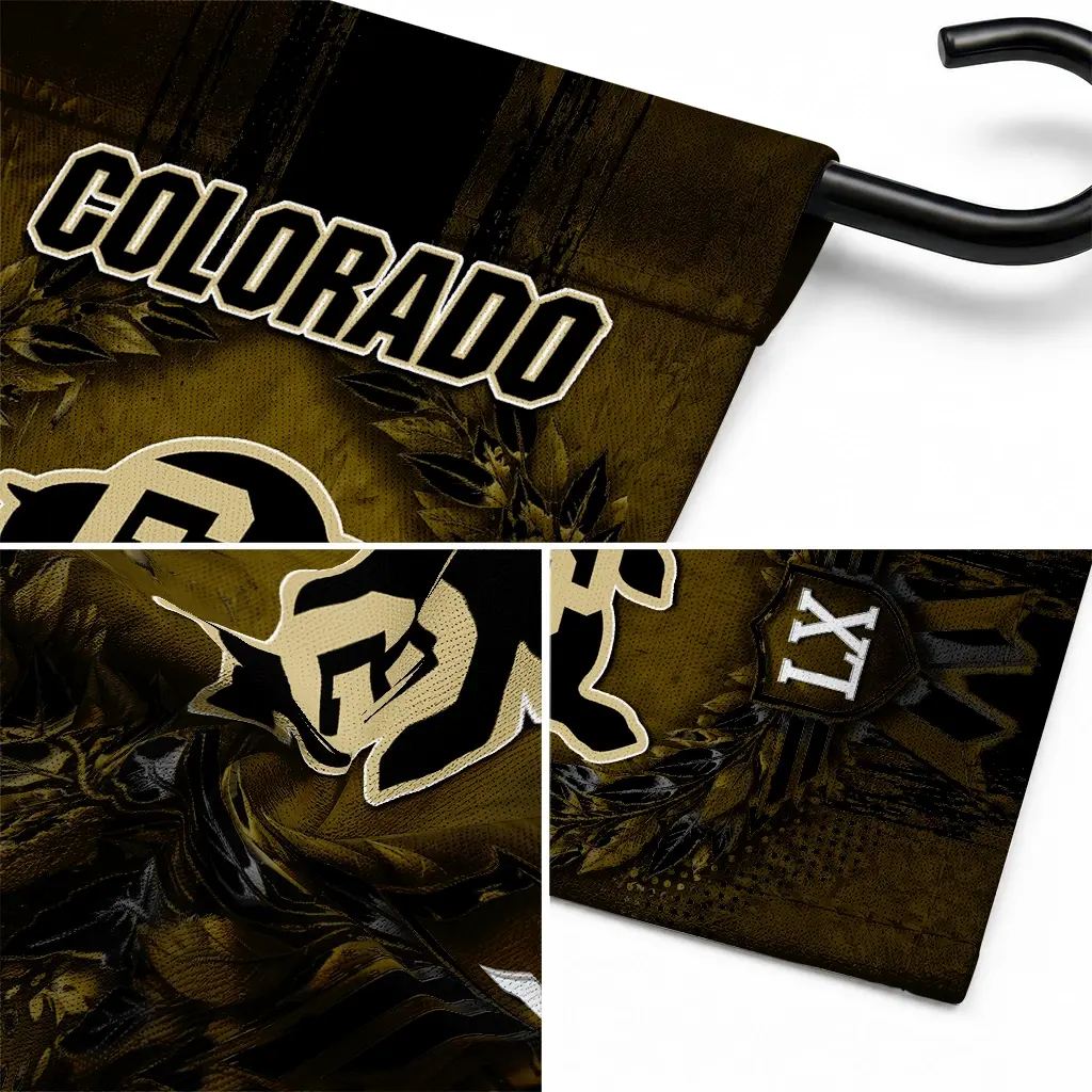 Colorado Buffaloes Garden Flag Personalized Laurel Wreath Gold Latest Model Colorado Buffaloes Garden Flag Personalized Laurel Wreath Gold Latest Model