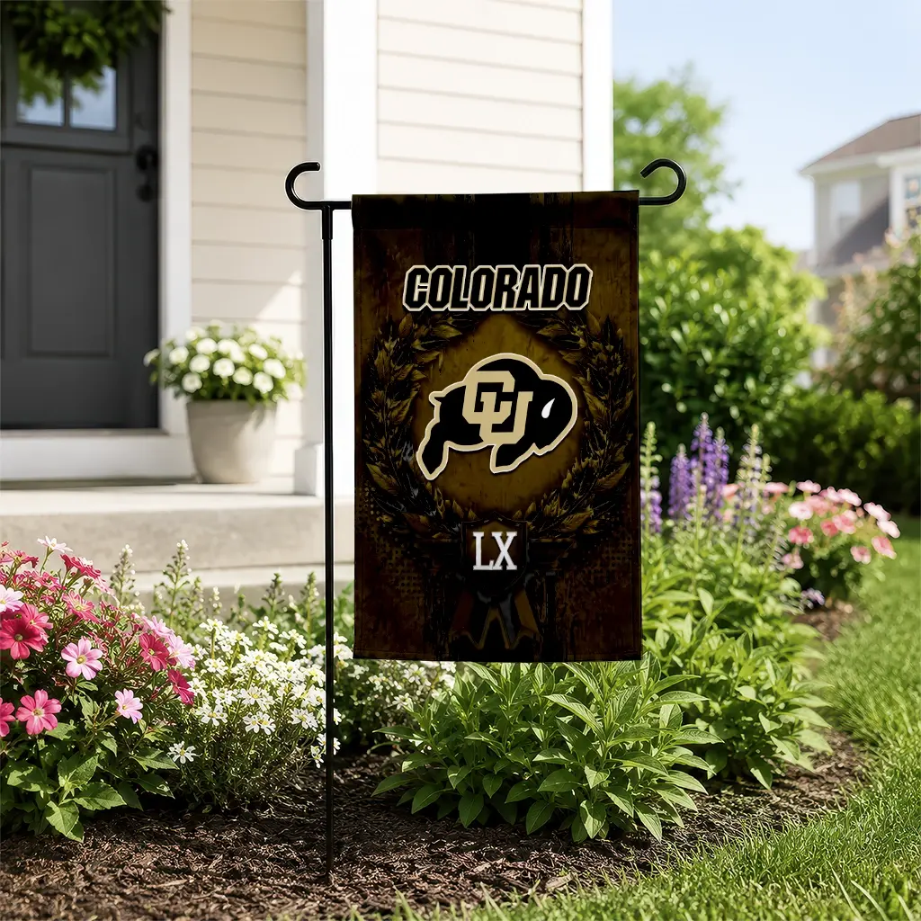 Colorado Buffaloes Garden Flag Personalized Laurel Wreath Gold New Arrival Colorado Buffaloes Garden Flag Personalized Laurel Wreath Gold New Arrival