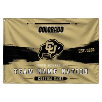 Colorado Buffaloes House Flag Custom Brushed Streaks Gold Best Selling