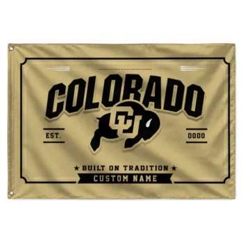 Colorado Buffaloes House Flag Custom Ornate Border Gold Best Selling