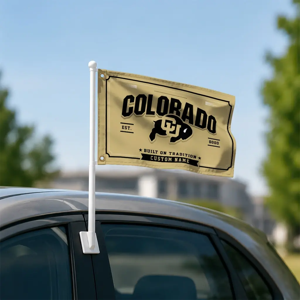 Colorado Buffaloes House Flag Custom Ornate Border Gold Latest Model Colorado Buffaloes House Flag Custom Ornate Border Gold Latest Model