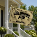 Colorado Buffaloes House Flag Custom Ornate Border Gold Best Selling