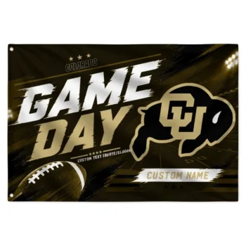 Colorado Buffaloes House Flag Customized Action Streaks Gold Best Selling