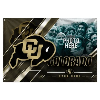 Colorado Buffaloes House Flag Customized Diagonal Stripes Gold Best Selling
