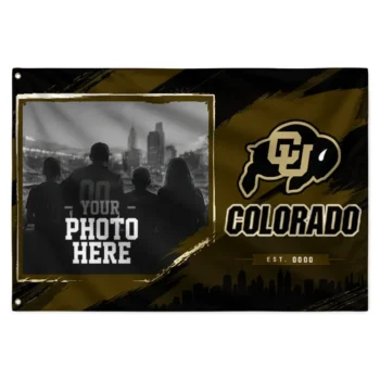 Colorado Buffaloes House Flag Personalized Framed Photo Gold Black Best Selling