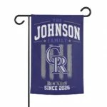 Colorado Rockies Garden Flag Custom Distressed Stripes Blue Best Selling