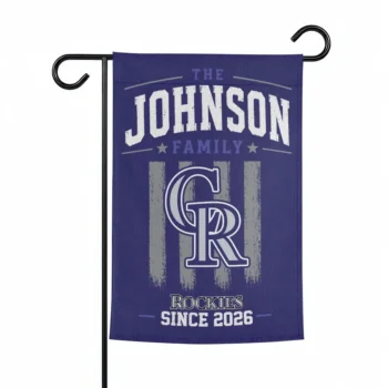 Colorado Rockies Garden Flag Custom Distressed Stripes Blue Best Selling