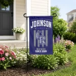 Colorado Rockies Garden Flag Custom Distressed Stripes Blue Best Selling