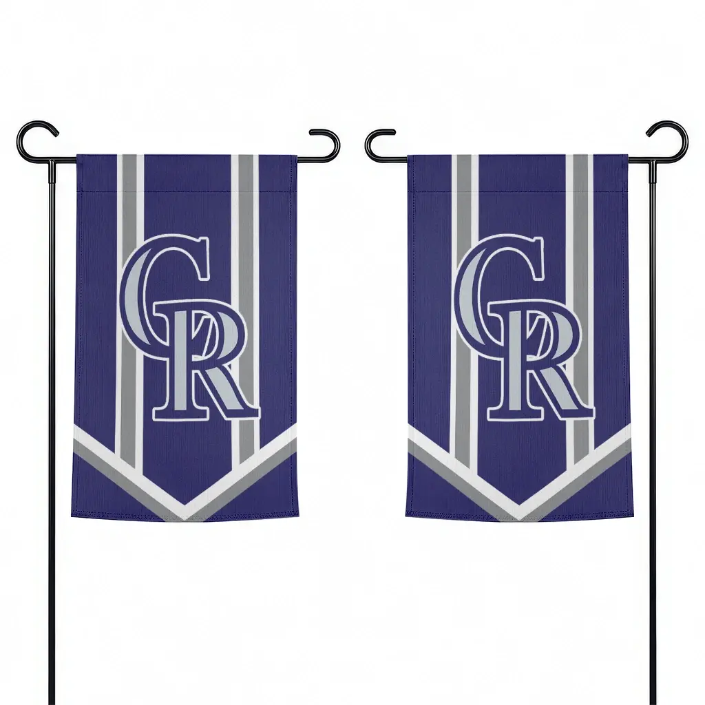 Colorado Rockies Garden Flag Customized Chevron Stripes Blue Fashion Forward Colorado Rockies Garden Flag Customized Chevron Stripes Blue Fashion Forward