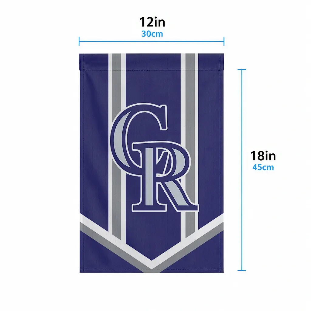 Colorado Rockies Garden Flag Customized Chevron Stripes Blue High Quality Colorado Rockies Garden Flag Customized Chevron Stripes Blue High Quality