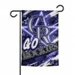 Colorado Rockies Garden Flag Personalized Glowing Star Blue Best Selling