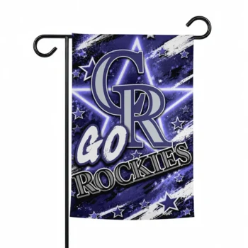Colorado Rockies Garden Flag Personalized Glowing Star Blue Best Selling