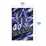 Colorado Rockies Garden Flag Personalized Glowing Star Blue Best Selling