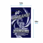 Colorado Rockies Garden Flag Personalized Swirl Vortex Blue Best Selling