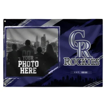 Colorado Rockies House Flag Custom Framed Photo Blue Black Best Selling