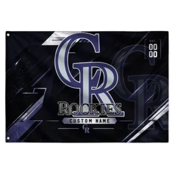 Colorado Rockies House Flag Custom Speed Slashes Blue Best Selling