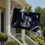 Colorado Rockies House Flag Custom Speed Slashes Blue Best Selling