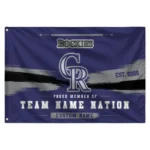 Colorado Rockies House Flag Customized Brushed Streaks Blue Best Selling