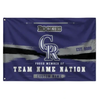 Colorado Rockies House Flag Customized Brushed Streaks Blue Best Selling