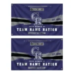 Colorado Rockies House Flag Customized Brushed Streaks Blue Best Selling