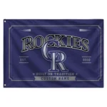Colorado Rockies House Flag Customized Ornate Border Blue Best Selling
