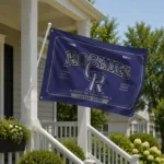 Colorado Rockies House Flag Customized Ornate Border Blue Best Selling