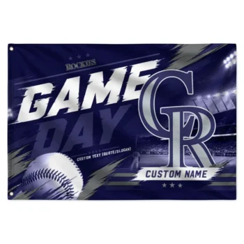 Colorado Rockies House Flag Customized Tech Panels Blue Best Selling
