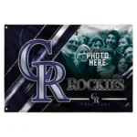 Colorado Rockies House Flag Personalized Diagonal Stripes Blue Best Selling