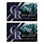 Colorado Rockies House Flag Personalized Diagonal Stripes Blue Best Selling