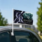Colorado Rockies House Flag Personalized Diagonal Stripes Blue Best Selling