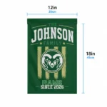 Colorado State Rams Garden Flag Custom Distressed Stripes Green Best Selling