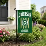 Colorado State Rams Garden Flag Custom Distressed Stripes Green Best Selling