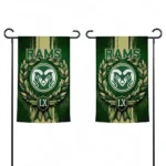 Colorado State Rams Garden Flag Custom Laurel Wreath Green Best Selling